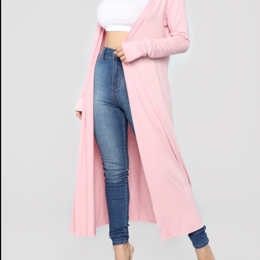 Fashion Nova pink cardigan
